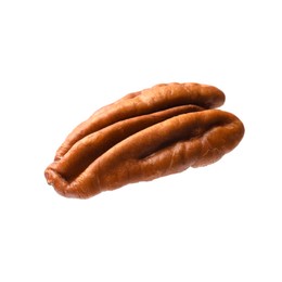 Photo of One tasty pecan nut isolated on white