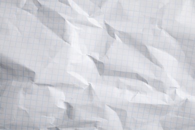 Crumpled sheet of paper as background, closeup