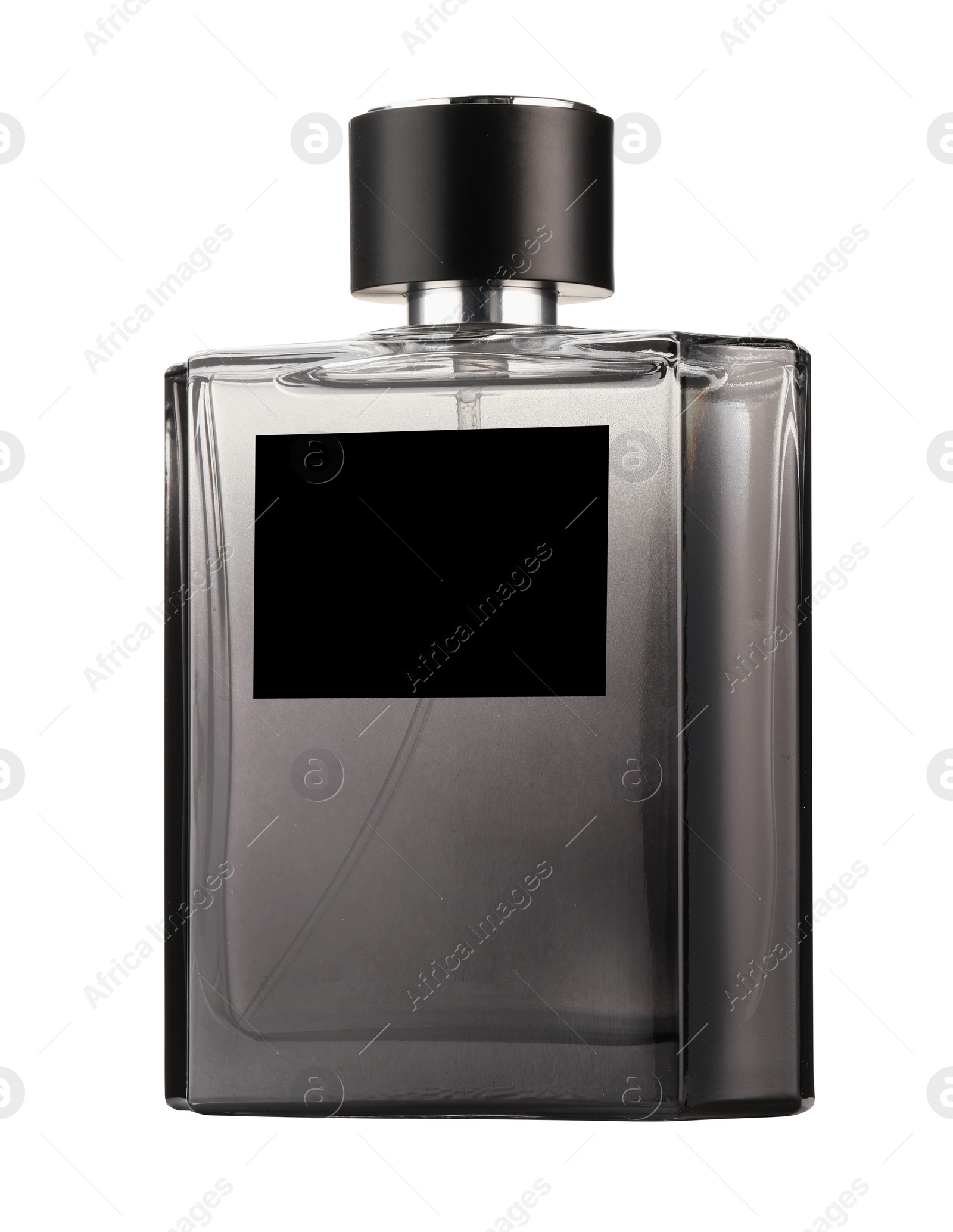 Photo of Luxury men`s perfume in bottle isolated on white