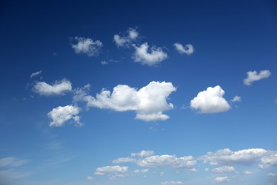 Beautiful blue sky with clouds on sunny day