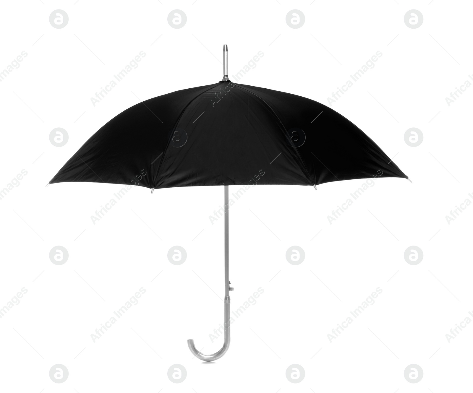 Photo of Beautiful open umbrella on white background