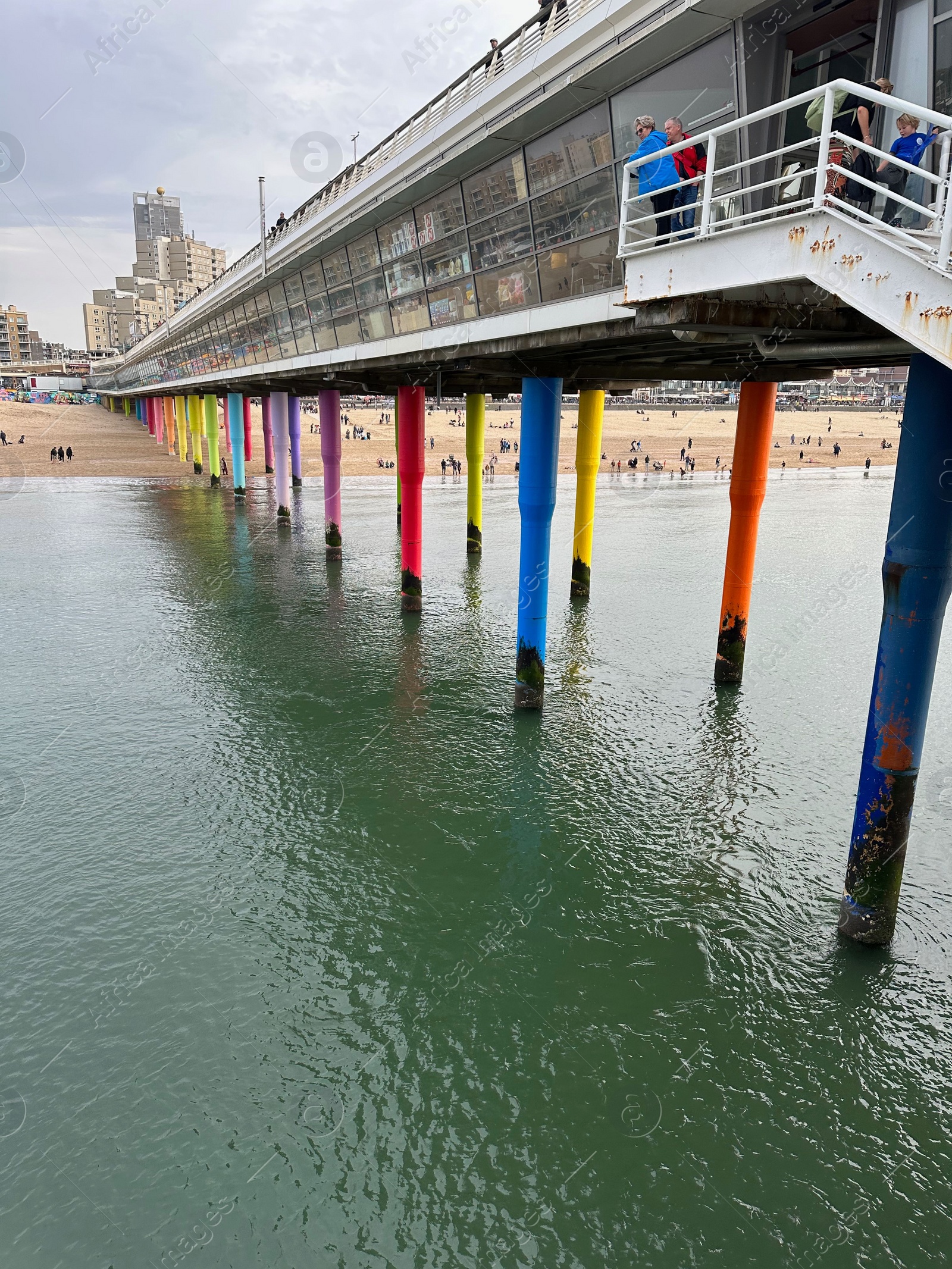 Photo of HAGUE, NETHERLANDS - OCTOBER 29, 2022: Beautiful facade of Scheveningen Pier