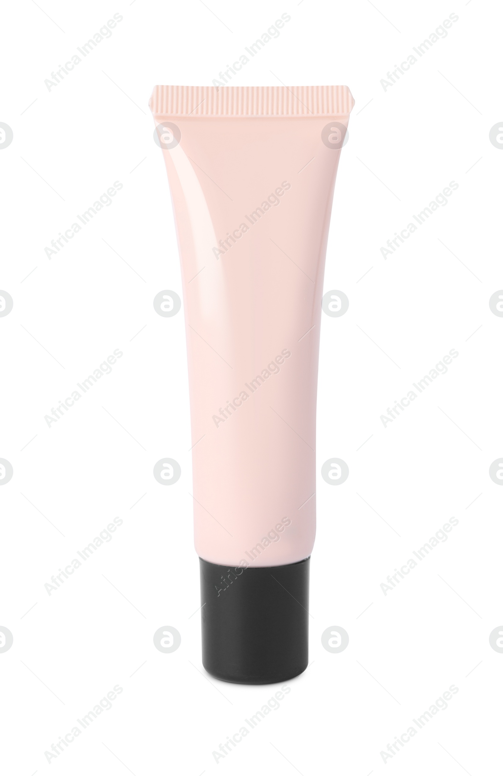 Photo of Tube of skin foundation isolated on white. Makeup product