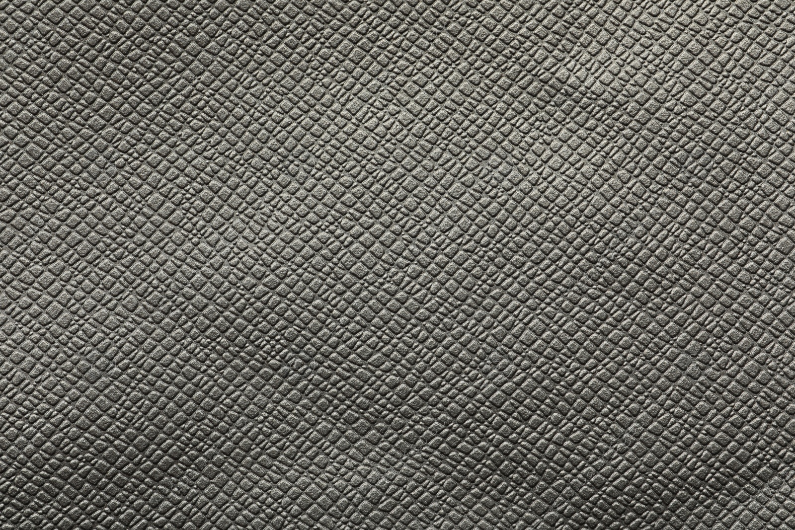 Photo of Texture of grey leather as background, closeup