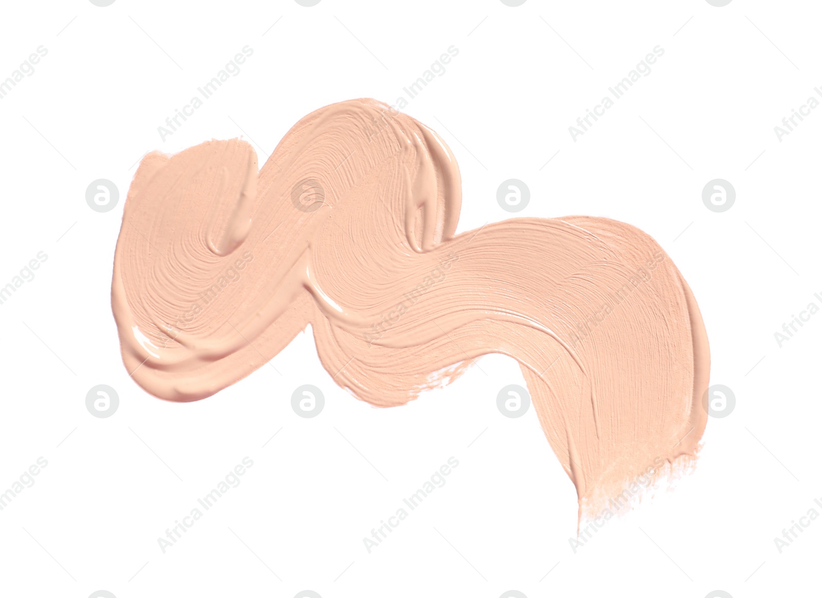 Photo of Smear of skin foundation isolated on white