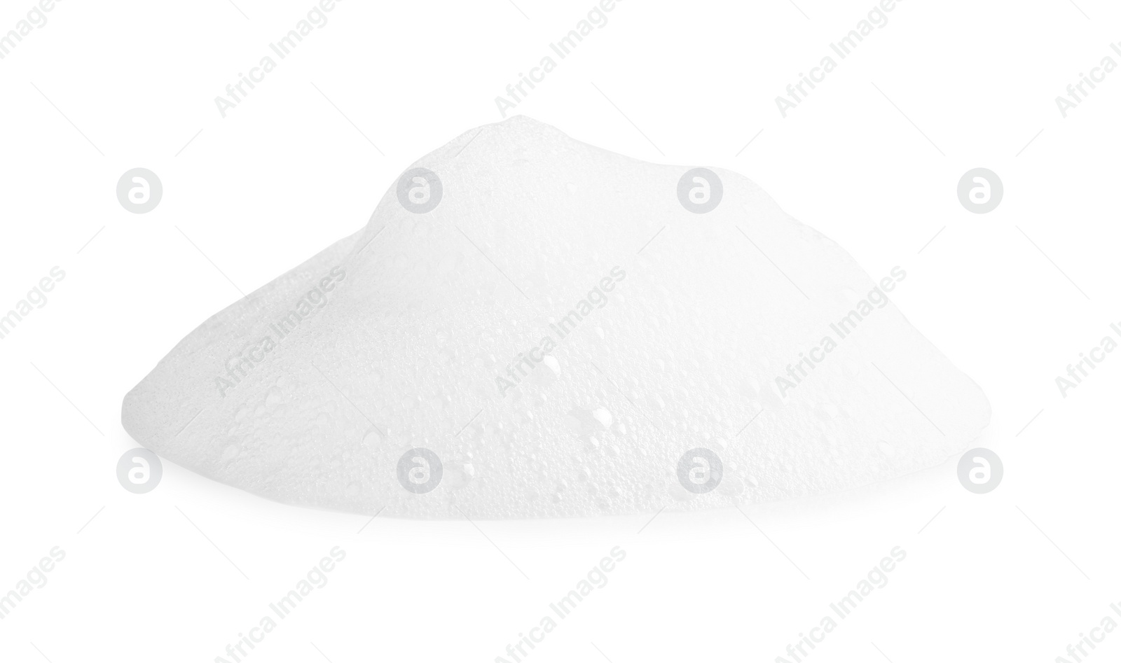 Photo of Sample of cosmetic foam on white background