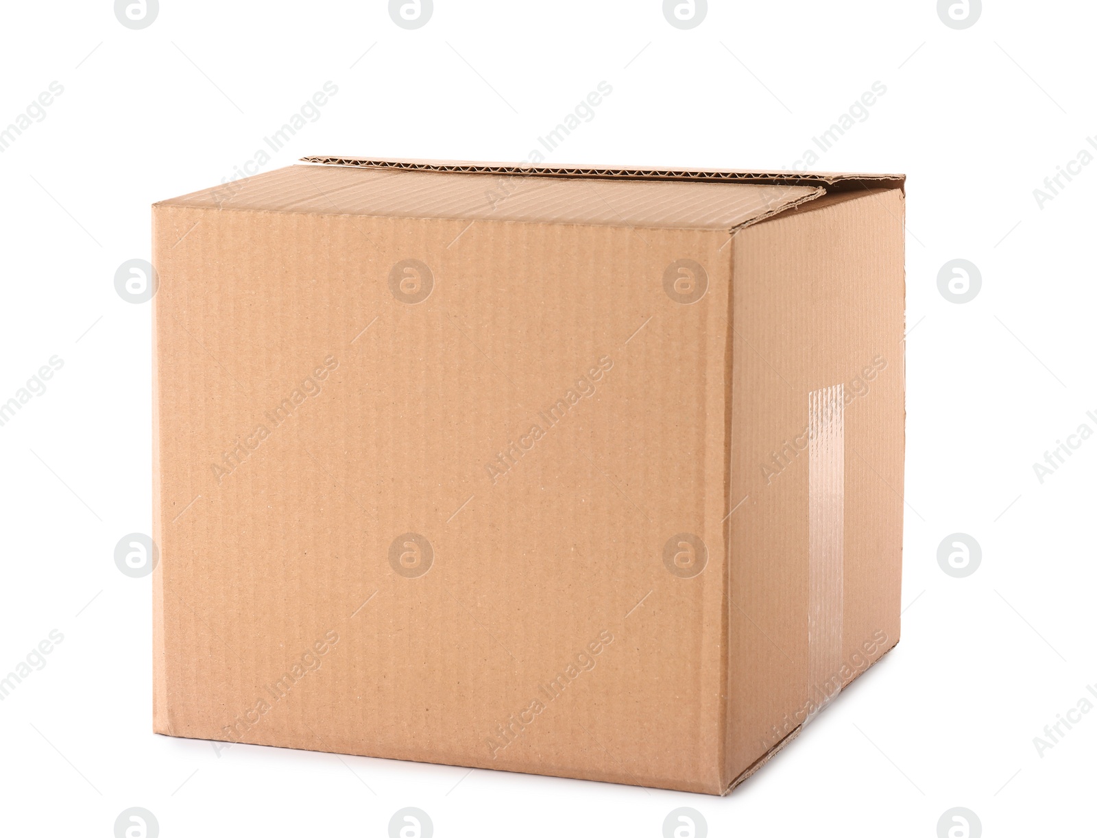 Photo of Cardboard box isolated on white. Mockup for design