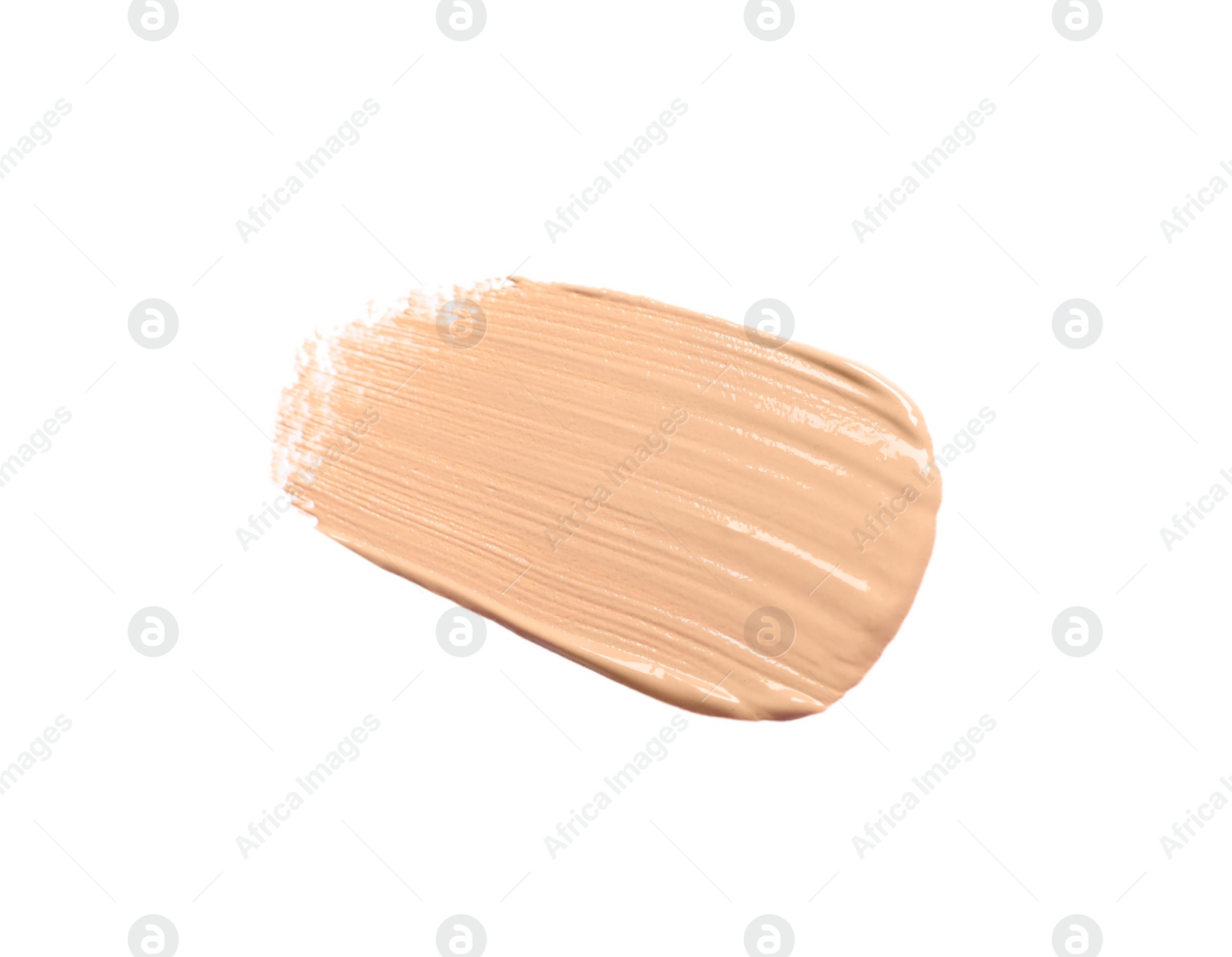 Photo of Smear of skin foundation isolated on white, top view