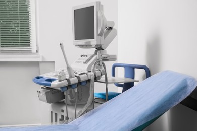 Ultrasound machine and examination table in hospital