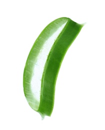 Aloe vera slice on white background