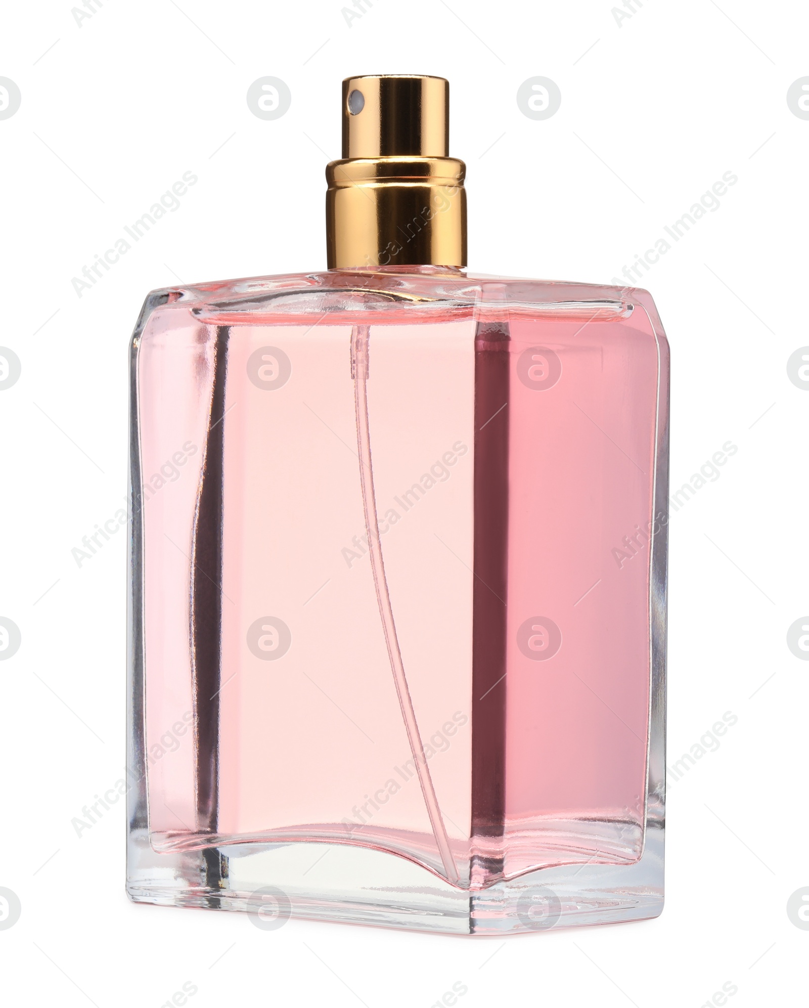 Photo of Luxury perfume in bottle isolated on white