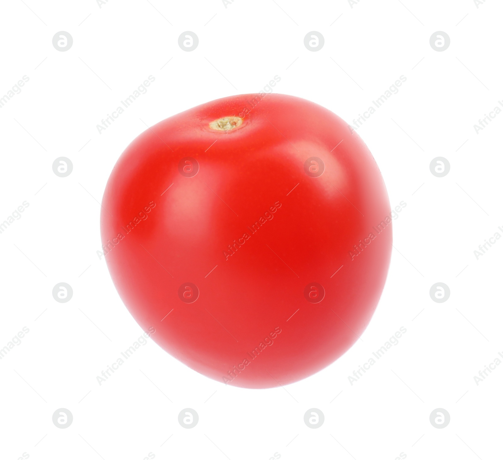 Photo of Tasty fresh cherry tomato on white background