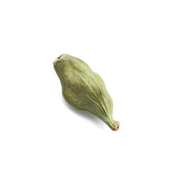 Dry green cardamom pod isolated on white