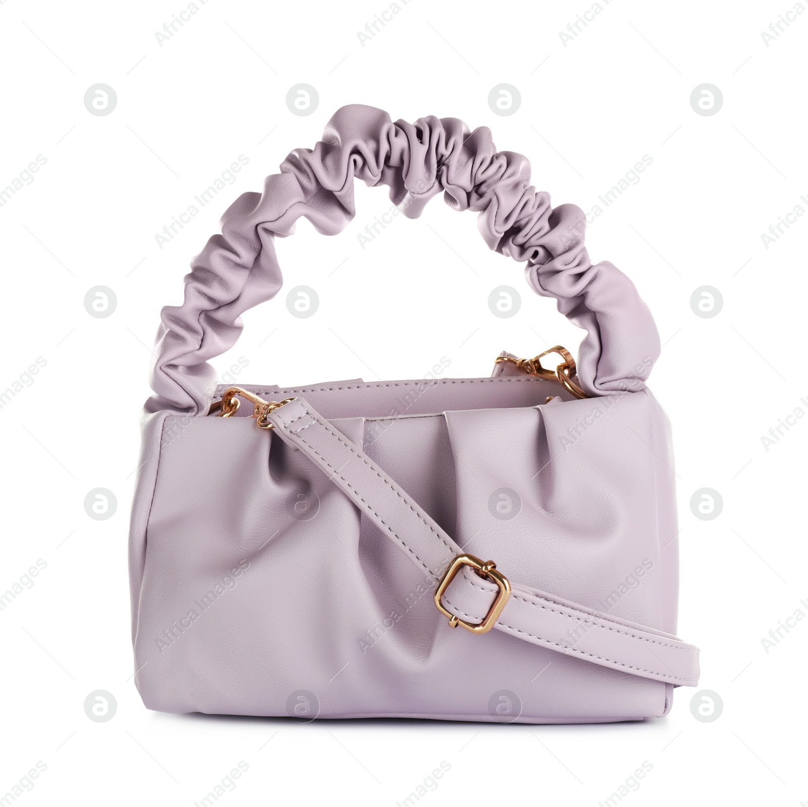 Photo of Purple women's mini bag isolated on white