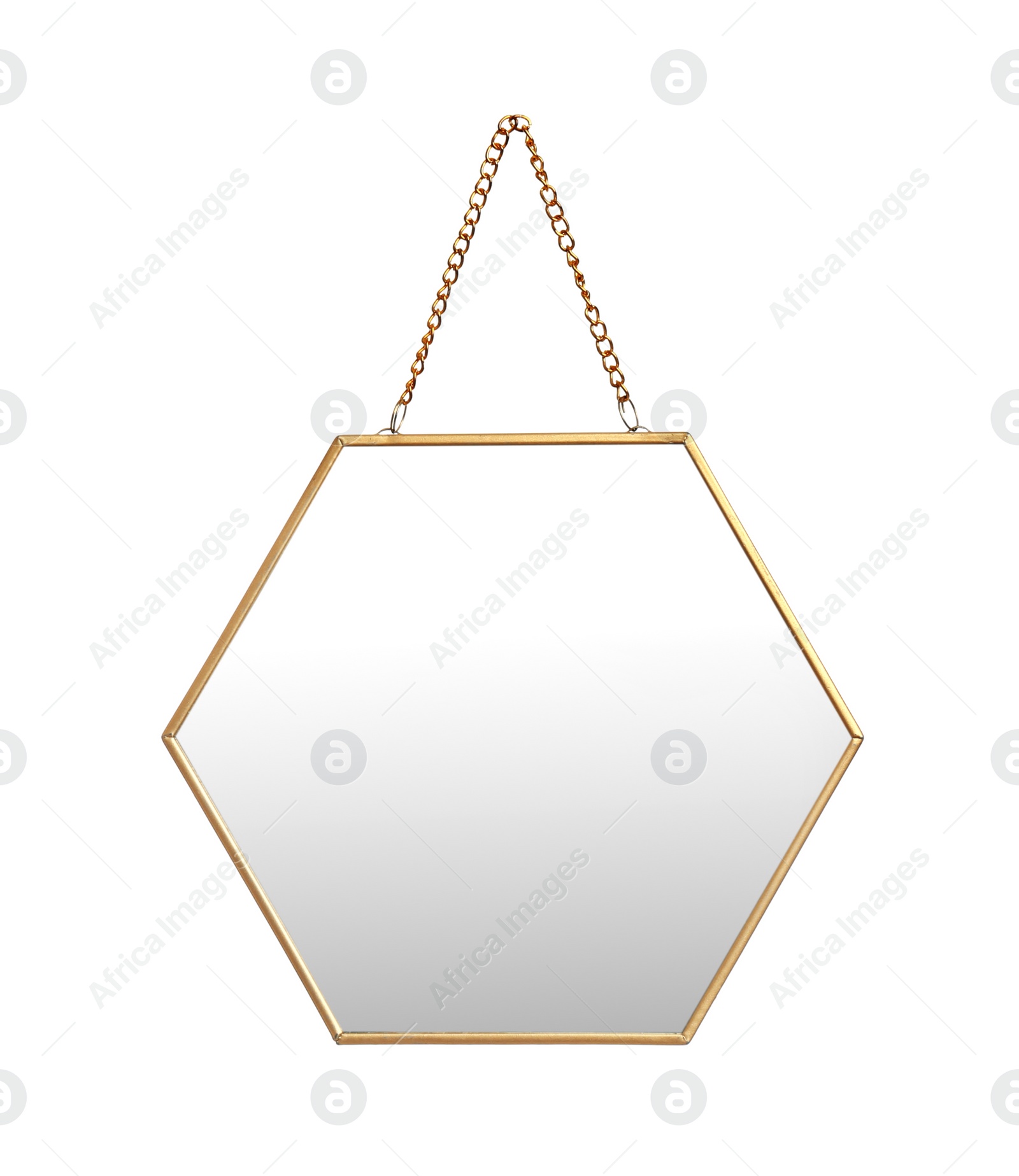 Photo of Beautiful modern mirror isolated on white. home decor