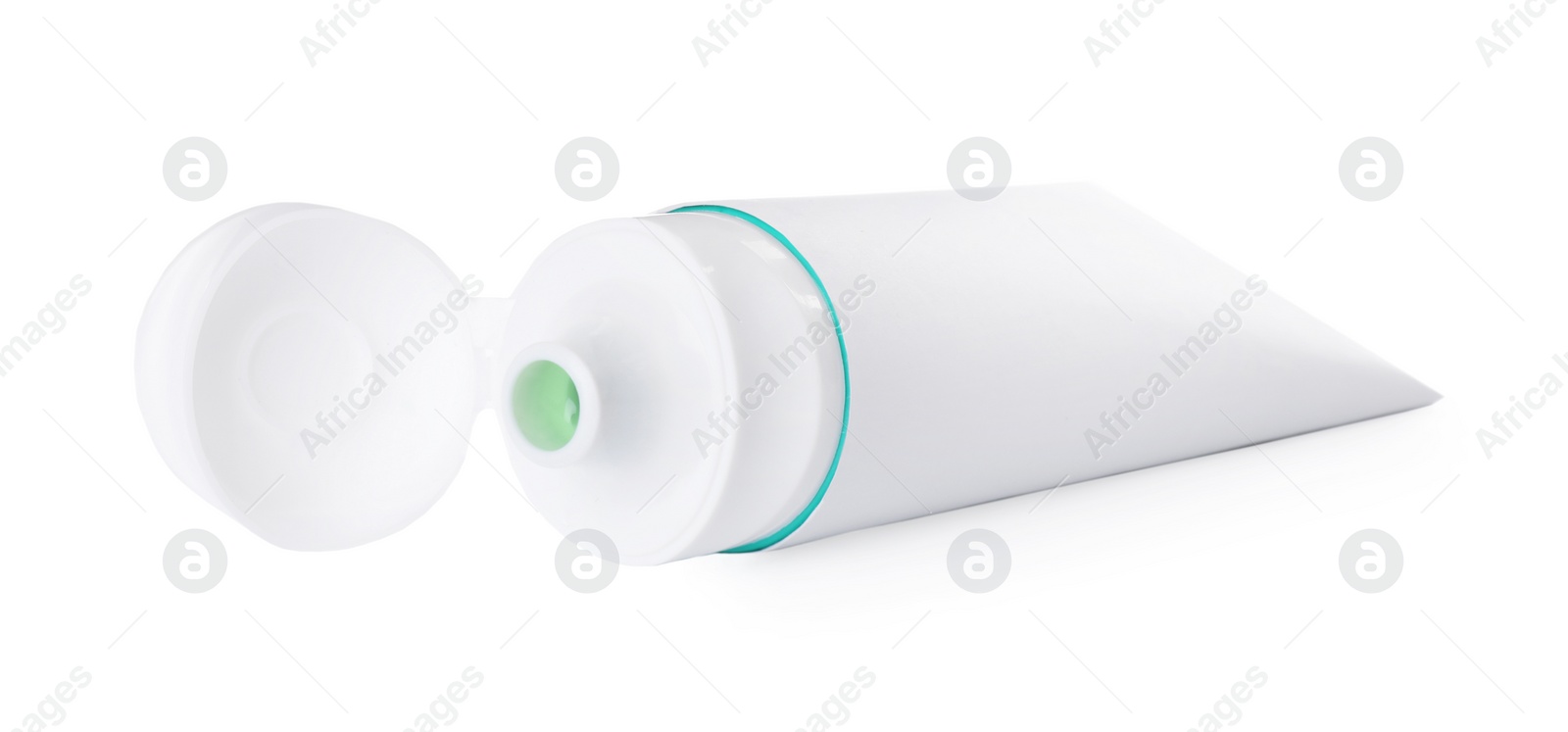 Photo of Blank tube of toothpaste isolated on white