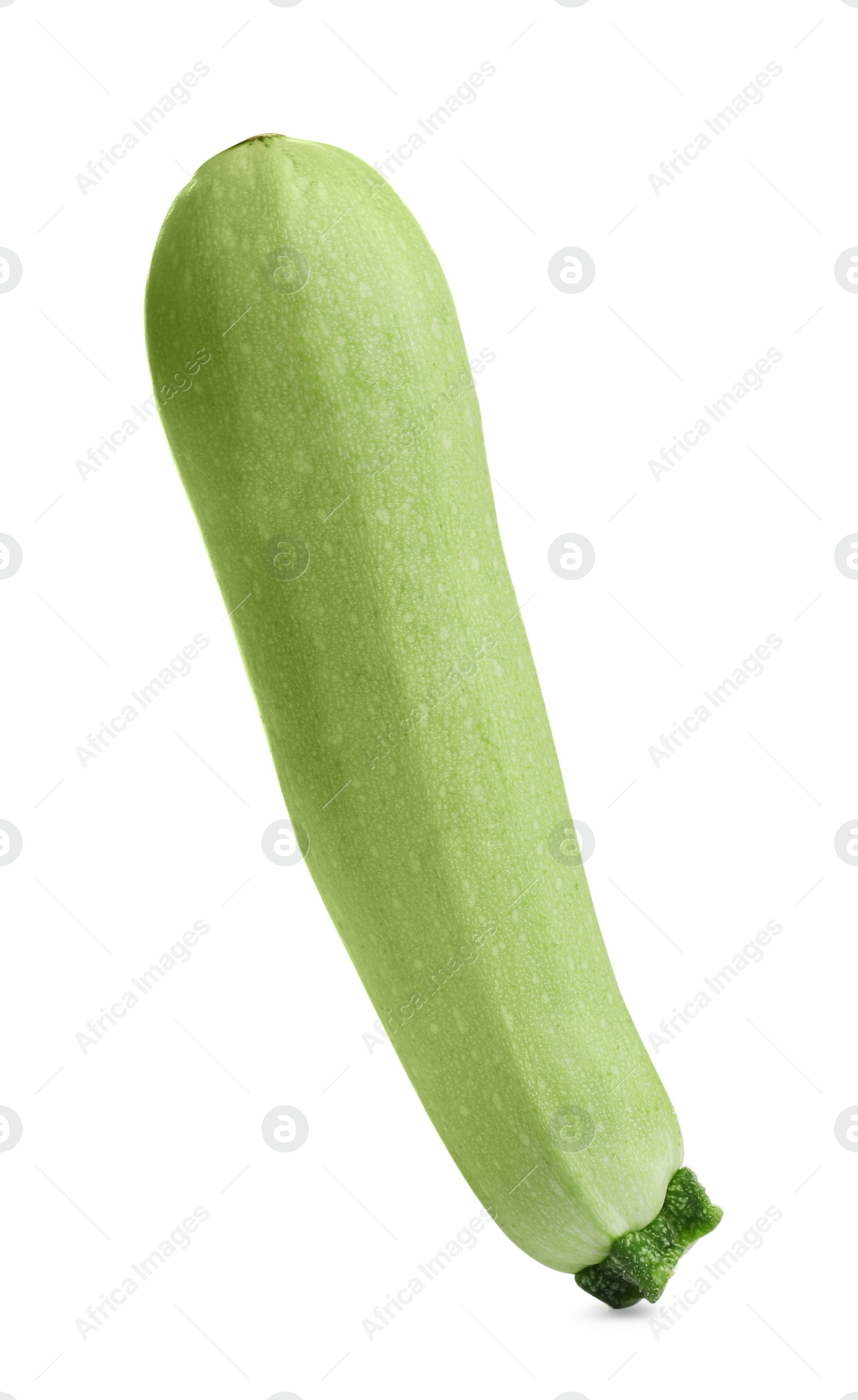 Photo of Fresh ripe green zucchini isolated on white