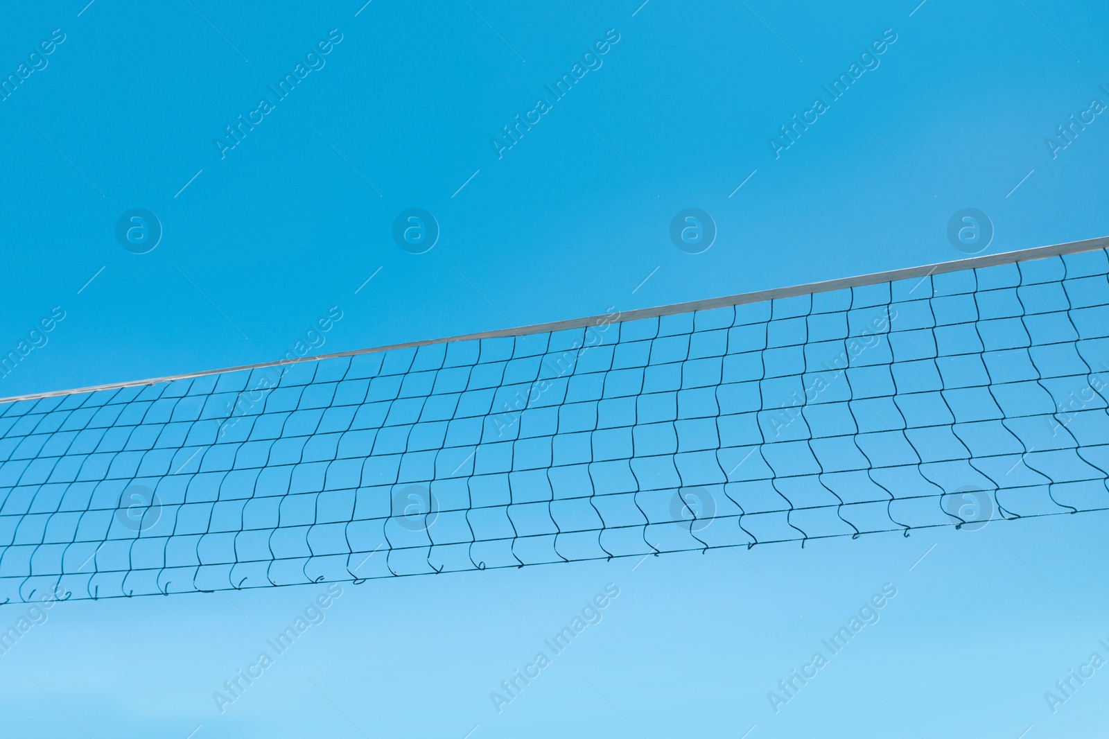 Image of Net and clear blue sky on background