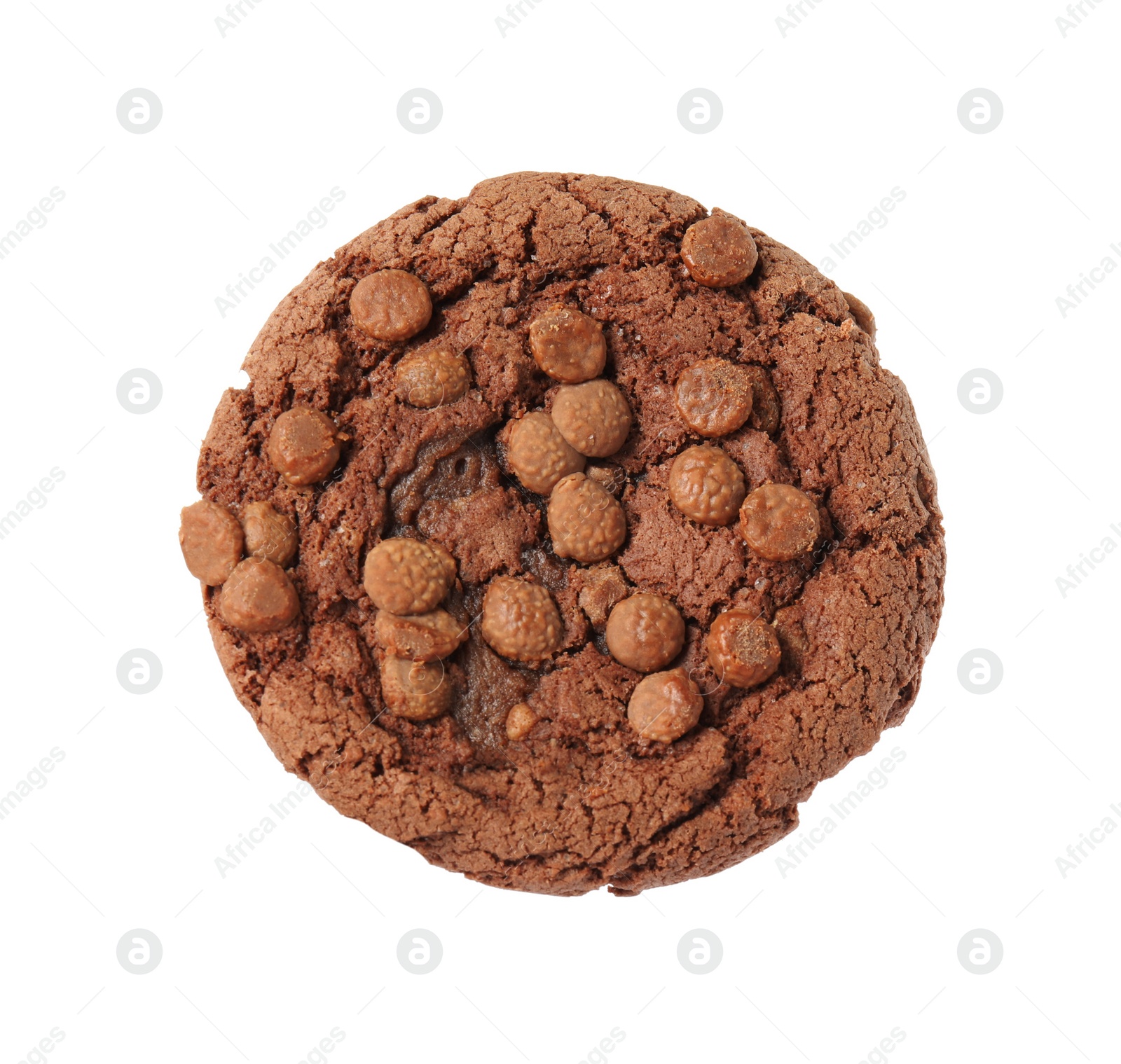 Photo of Delicious chocolate chip cookie isolated on white