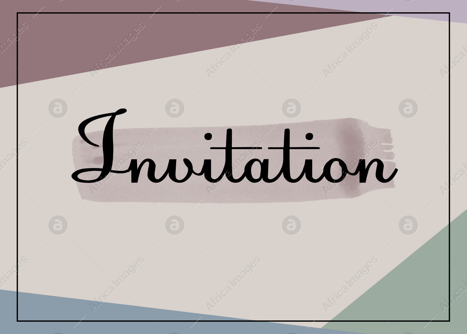 Illustration of Beautiful invitation card with abstract illustration on color background