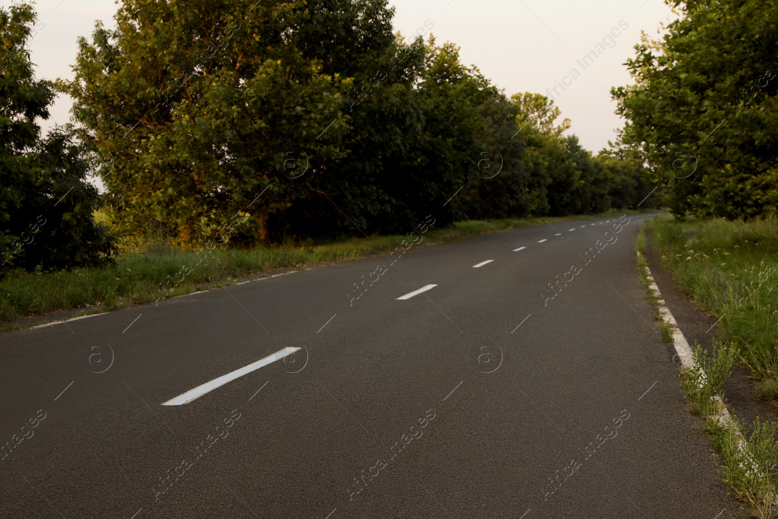 Photo of Beautiful view of asphalt road without transport