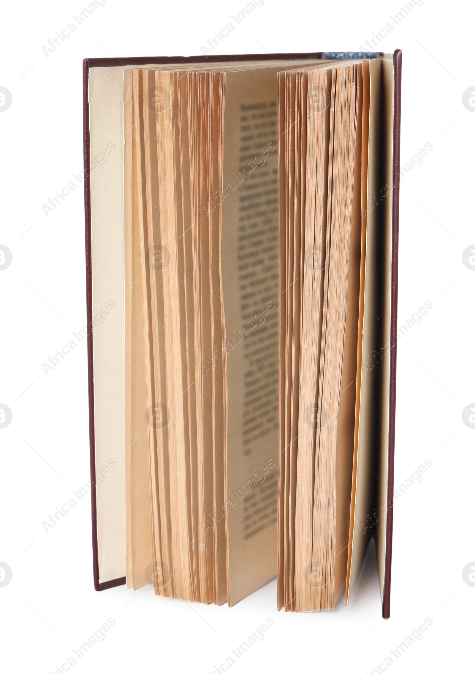 Photo of One old hardcover book isolated on white