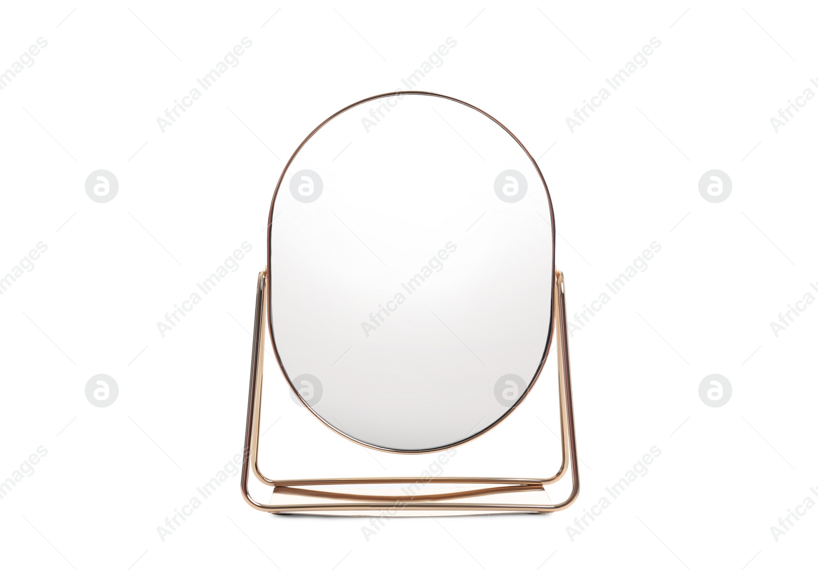 Photo of Desk mirror with stand isolated on white