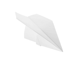 Photo of Paper plane isolated on white. Creative idea