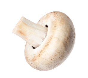 Fresh champignon mushroom isolated on white. Healthy food