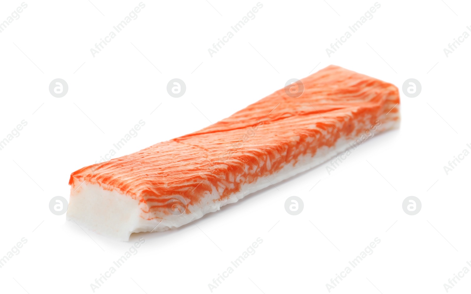 Photo of Delicious fresh crab stick isolated on white