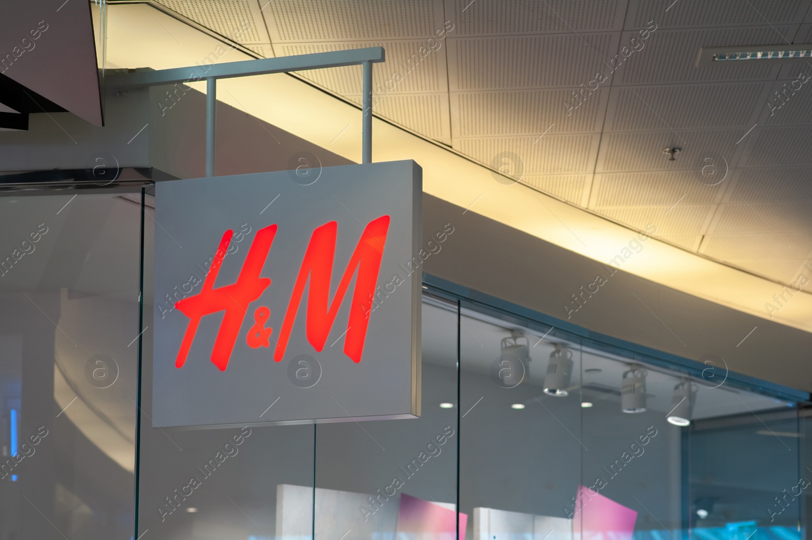 Photo of Warshaw, Poland - May 14, 2022: H&M store in shopping mall