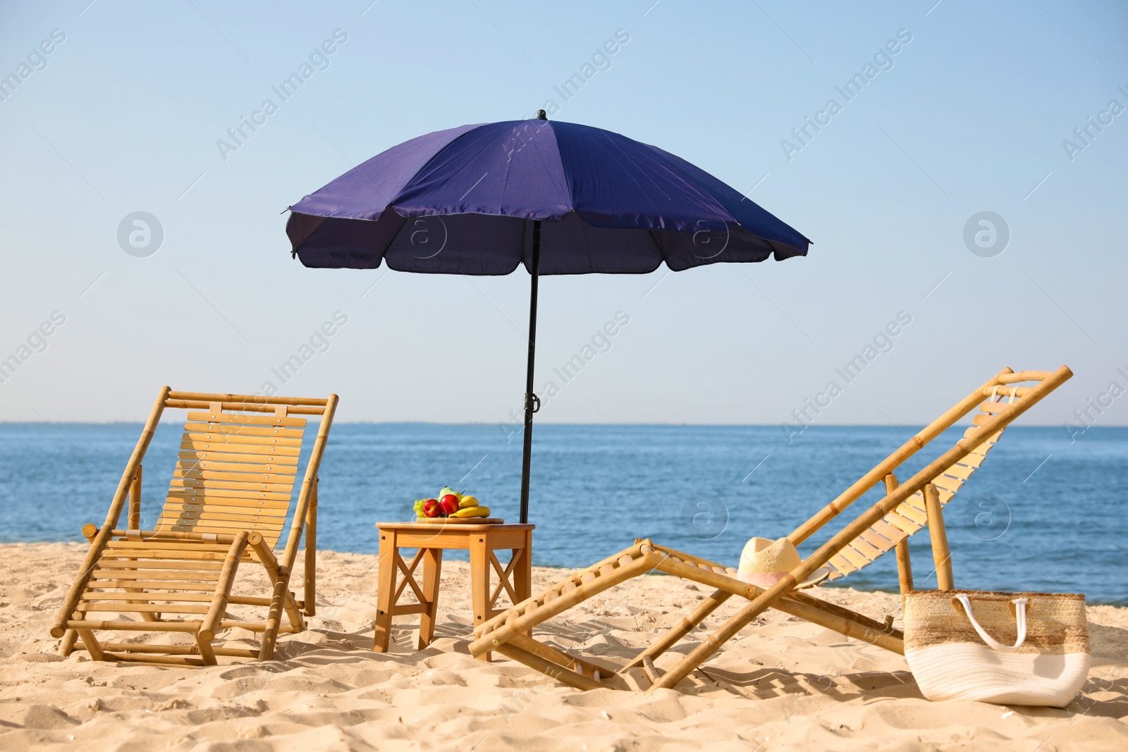 Photo of Comfortable place for rest on sunny beach