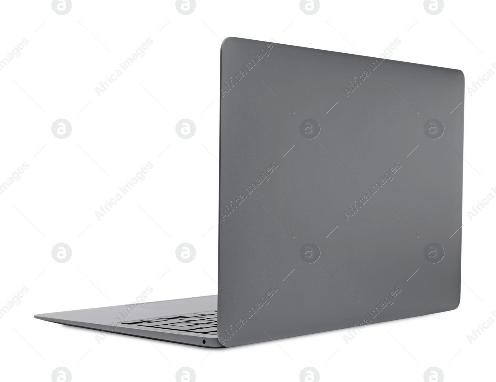 Photo of Open laptop isolated on white. Modern technology