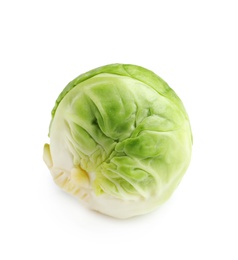 Photo of Fresh tasty Brussels sprout on white background