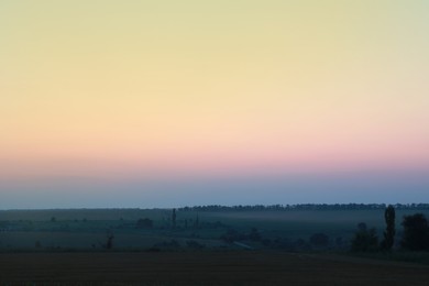 Photo of Picturesque view of beautiful field in morning