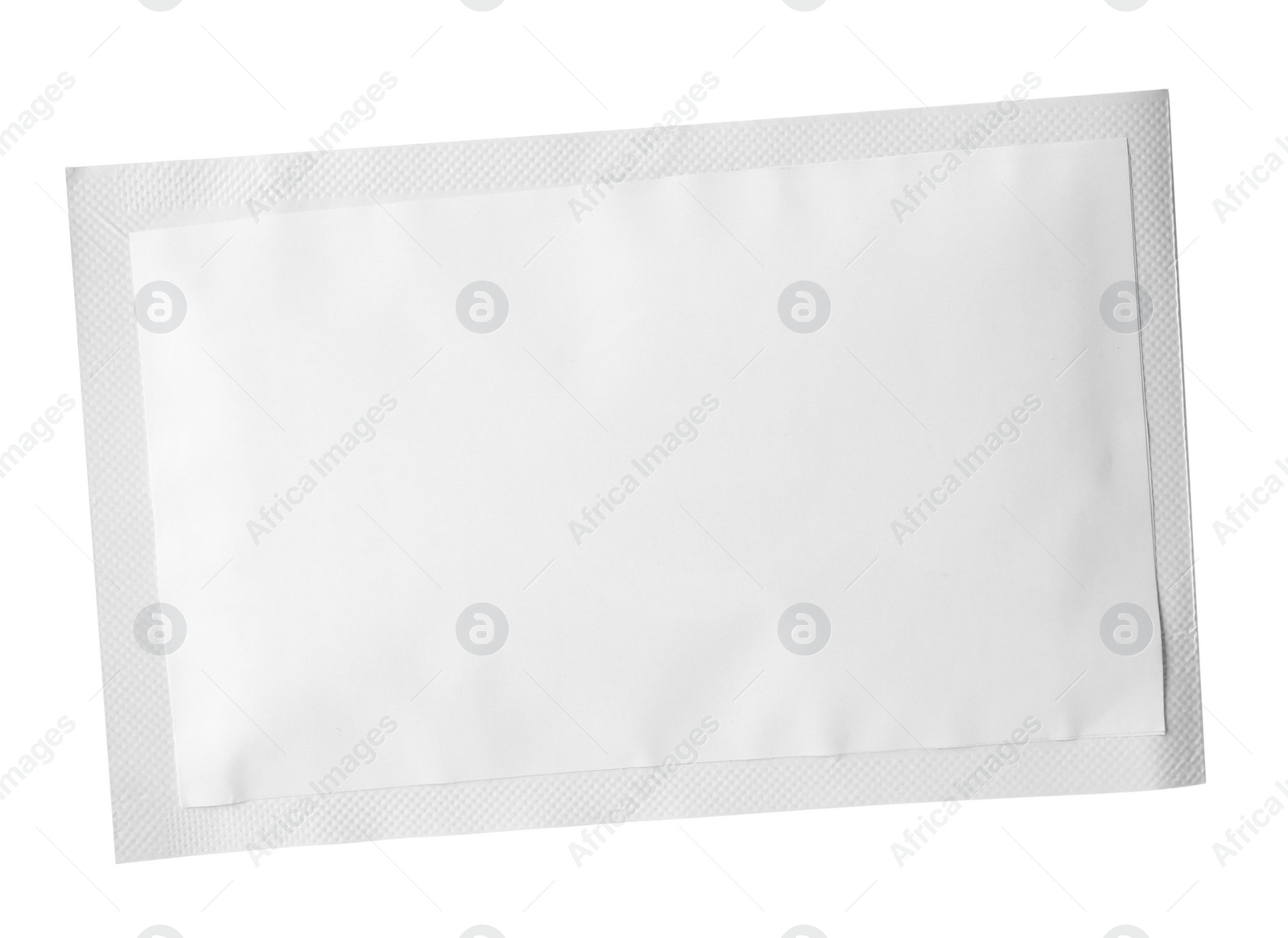 Photo of One sachet isolated on white. Single use package