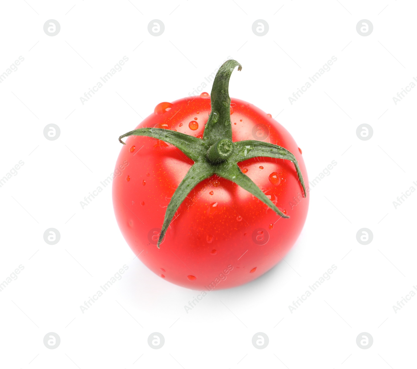 Photo of Fresh organic cherry tomato isolated on white