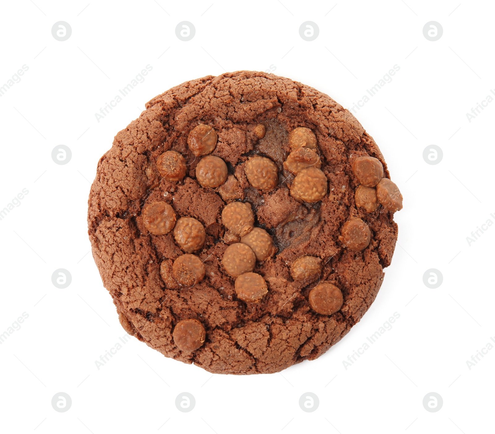 Photo of Delicious chocolate chip cookie isolated on white