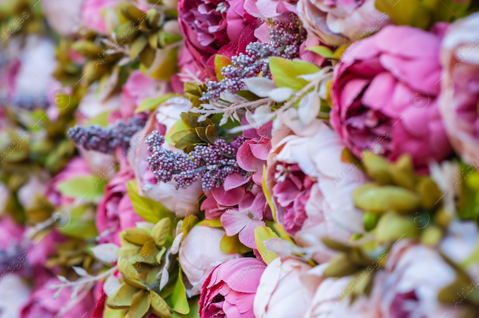 Photo of Beautiful bouquet of different flowers as background, closeup