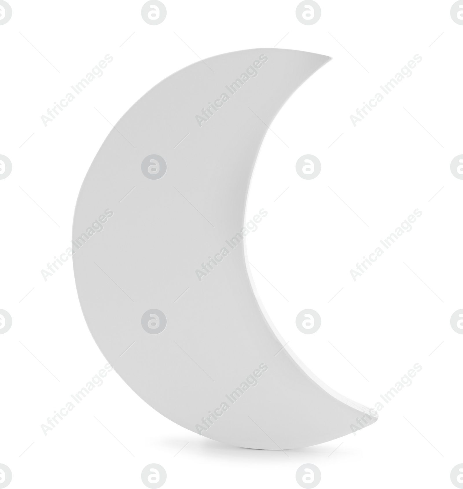 Photo of Crescent shaped child's night lamp isolated on white