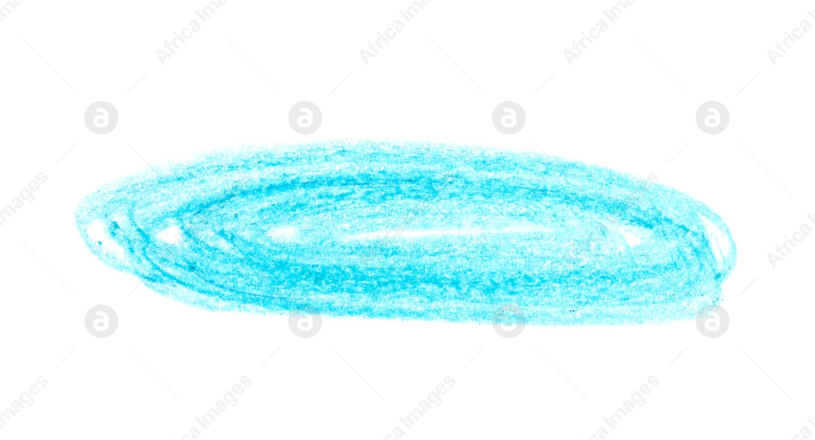 Photo of Blue pencil scribble on white background, top view