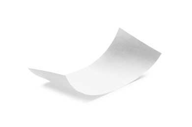 Photo of Piece of thermal paper for receipt isolated on white