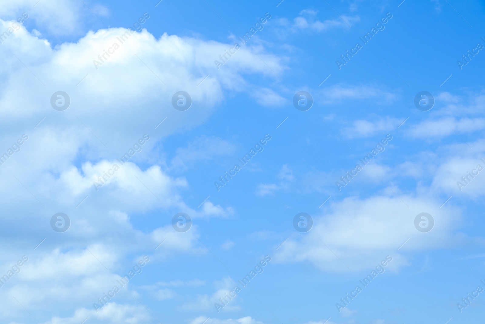 Photo of Picturesque view of beautiful blue sky with fluffy white clouds