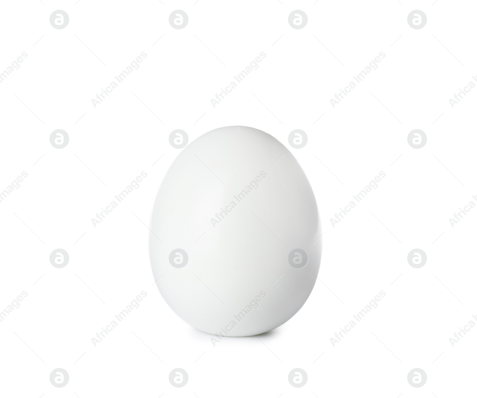 Photo of Fresh peeled boiled egg isolated on white
