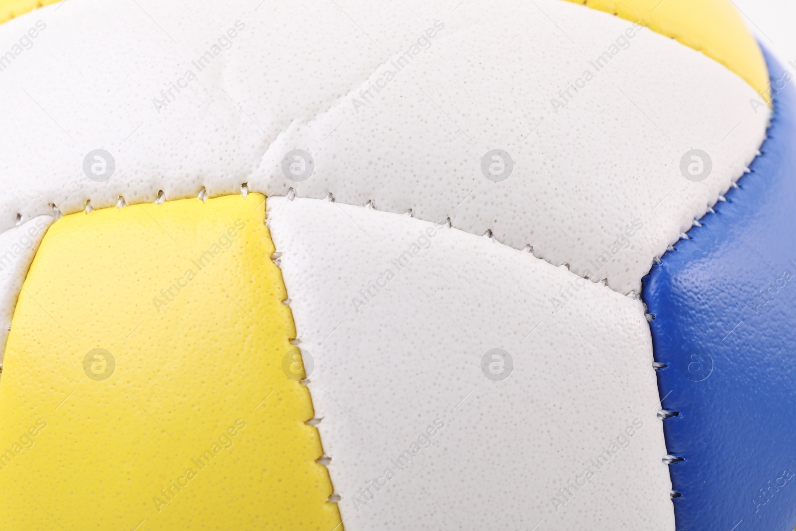 Photo of Colorful volleyball ball as background, closeup view