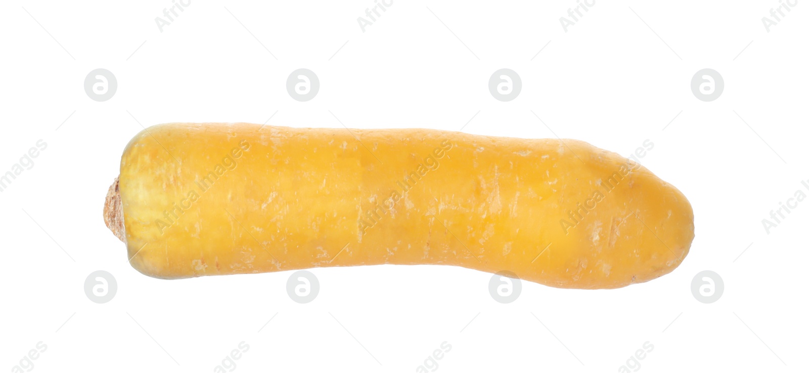 Photo of Fresh raw yellow carrot isolated on white