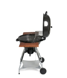 Photo of New modern barbecue grill on white background