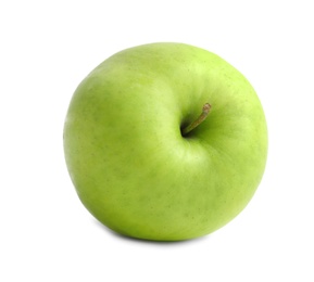 Fresh green apple on white background