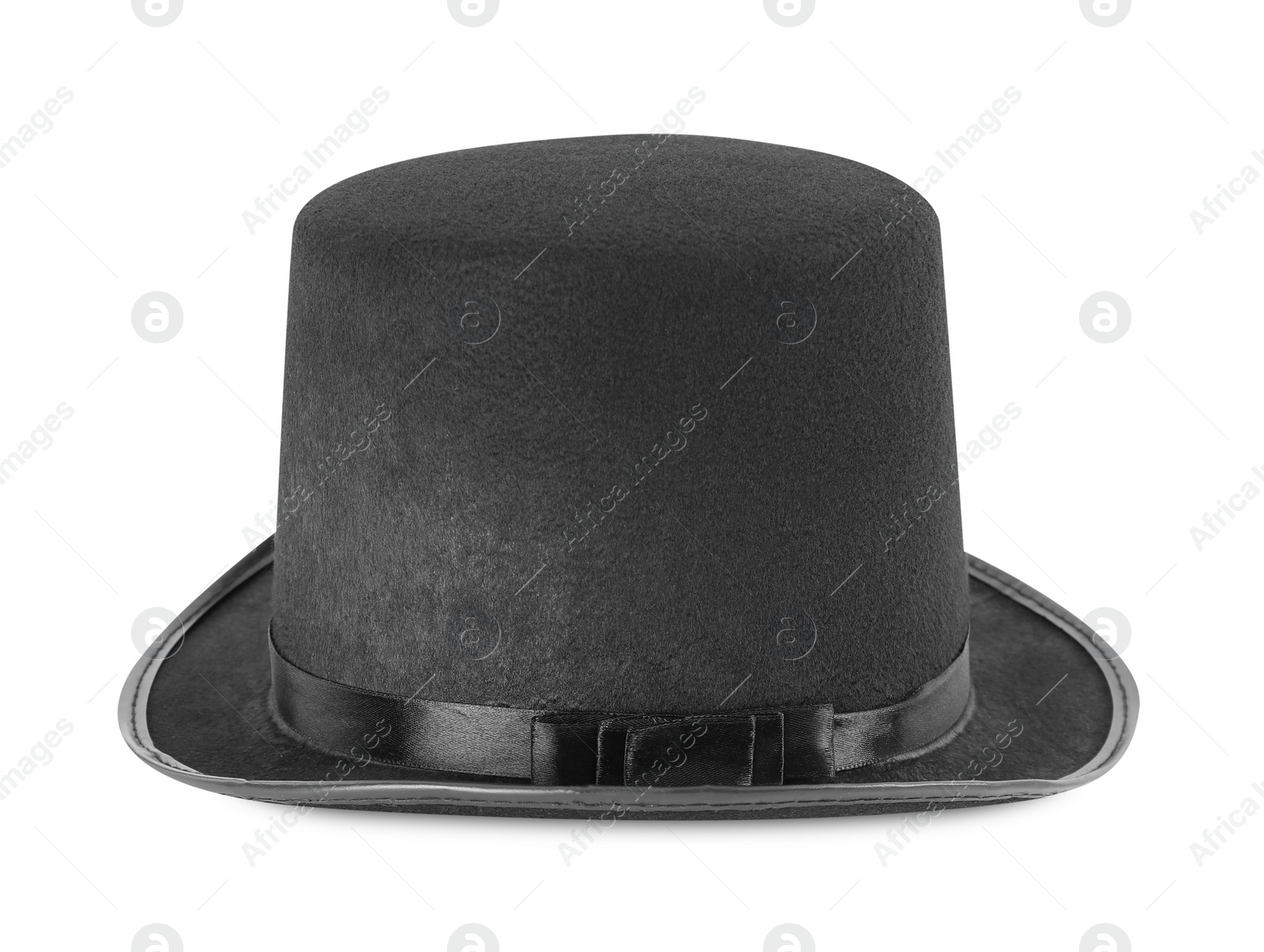 Photo of Black magician top hat isolated on white