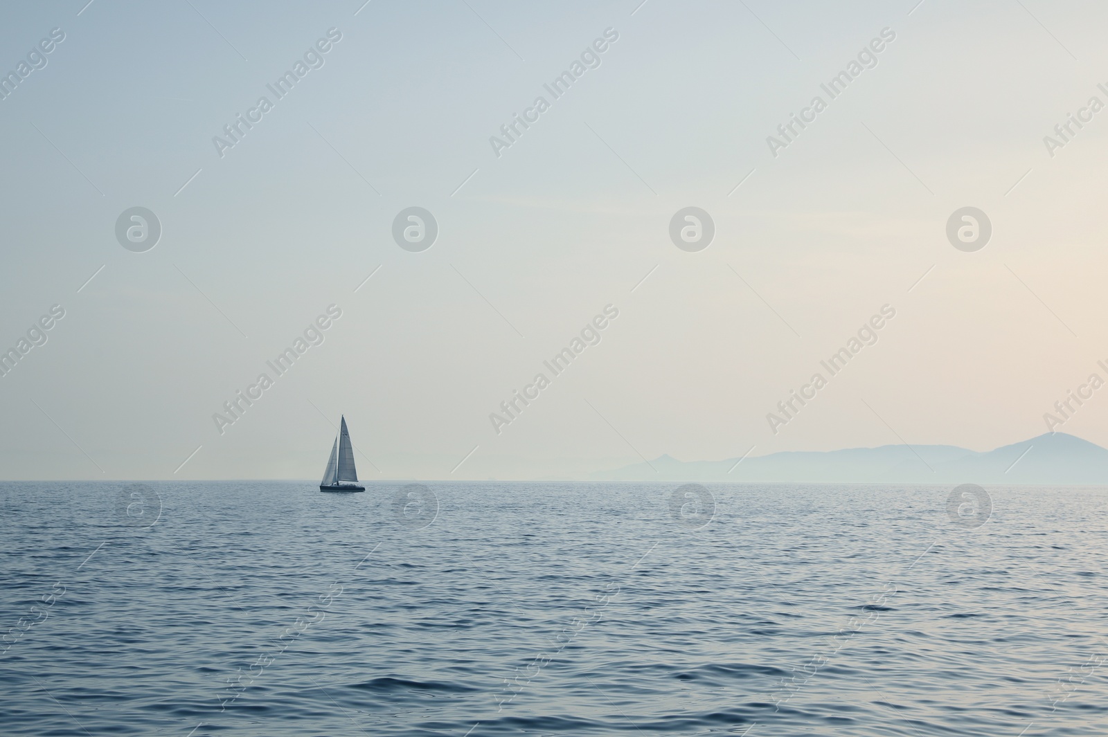 Photo of Beautiful view of yacht in sea on sunny day